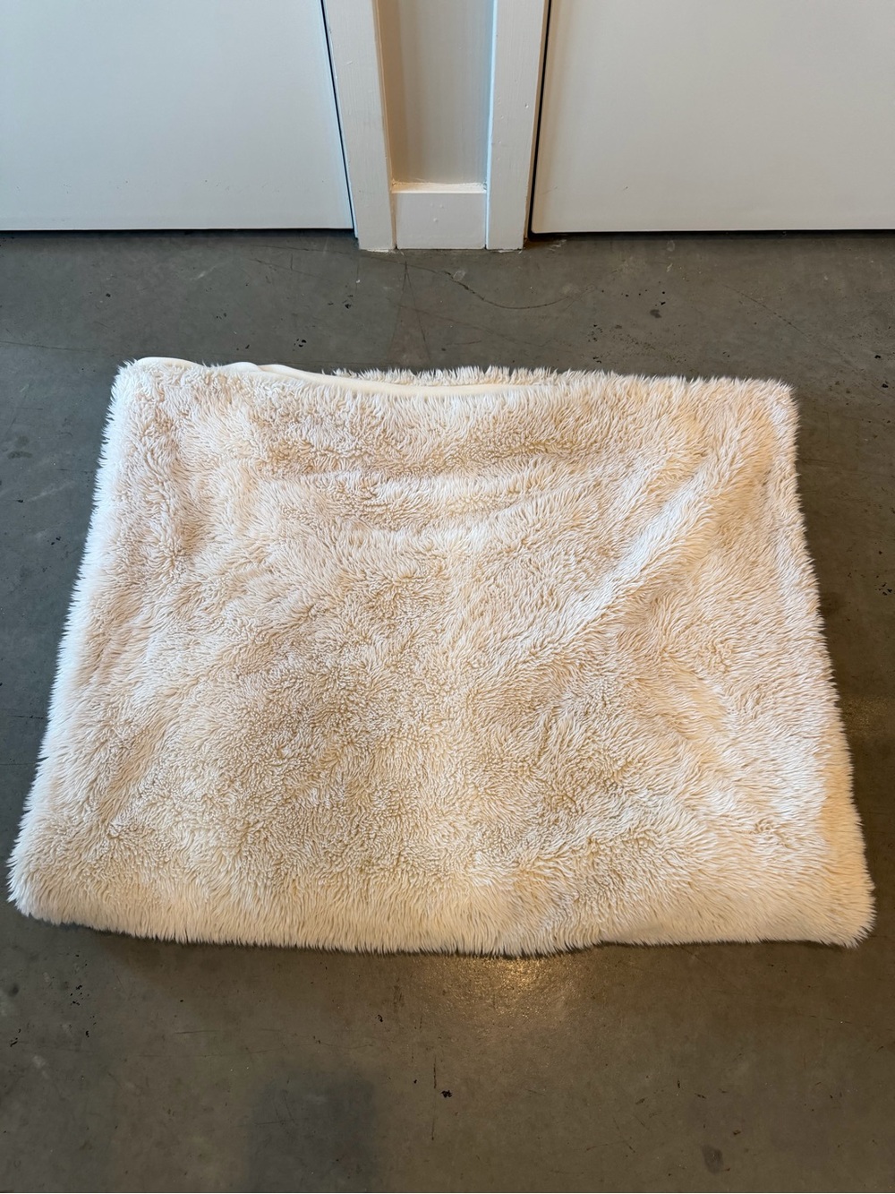 Restoration Hardware Plush Faux Fur Throw - Cream